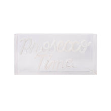 Afbeelding in Gallery-weergave laden, LED Letterlicht "Prosecco Time" – 30 x 15 cm – Blauw en Magentarood – Voor Binnengebruik
