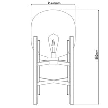 Afbeelding in Gallery-weergave laden, LED Soklamp "Lora" – Hoogte 58 cm – Zwart metaal en helder glas – Voor binnen en buitengebruik