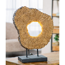 Afbeelding in Gallery-weergave laden, Tafellamp (LED) rond – Wood Art Bruin – H 45 cm