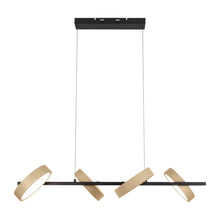 Afbeelding in Gallery-weergave laden, LED Hanglamp "Tessa" Almond – H 150 cm, L 110 cm – Metaal in Frosted Almond (Pantone 481 C) met zwart en wit kunststof