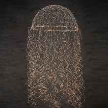 Afbeelding in Gallery-weergave laden, Kroonluchter Jellyfish met Warmwitte LED-verlichting – H200 x Ø60 cm – Zilver